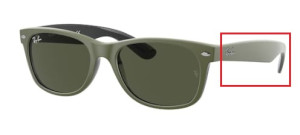 Original Ray-Ban RB2132 New Wayfarer arms, colour 6465 · Green