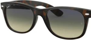 Original lenses Ray-Ban RB2132 New Wayfarer, colour 76 · Blue gradient polarized green