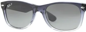 Original lenses Ray-Ban RB2132 New Wayfarer, colour 78 · Blue degraded gray polarized