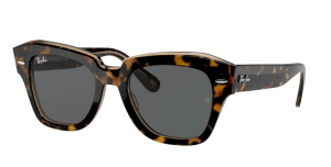 Ray-Ban RB2186 STATE STREET, colour 1292B1 · Havana on clear brown