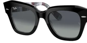 Original lenses Ray-Ban RB2186 State Street, colour 3A · Clear gradient green