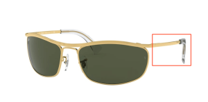 Original Ray-Ban RB3119 Olympian arms, colour 001 · Gold