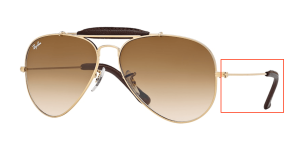 Original Ray-Ban RB3422Q Aviator Craft arms, colour 001/51 · Arista/brown leather