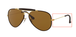 Original Ray-Ban RB3422Q Aviator Craft arms, colour 9041 · Leather brown