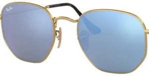 Original lenses Ray-Ban RB3548N Hexagonal, colour 9O · Sky blue flash mirror