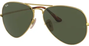Original lenses Ray-Ban RB3689 Aviator Metal II, colour 31 · Green