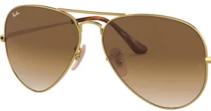 Original lenses Ray-Ban RB3689 Aviator Metal II, colour 51 · Brown light gradient