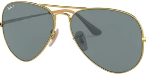 Original lenses Ray-Ban RB3689 Aviator Metal II, colour S2 · Polarized blue