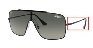 Original Ray-Ban RB3697 Wings II arms, colour 002 · Black