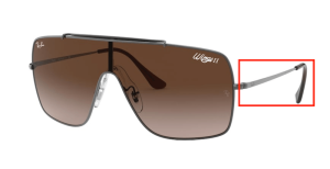 Original Ray-Ban RB3697 Wings II arms, colour 004/13 · Gunmetal