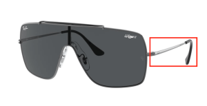 Original Ray-Ban RB3697 Wings II arms, colour 004/87 · Gunmetal