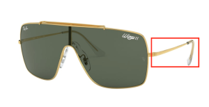 Original Ray-Ban RB3697 Wings II arms, colour 9050 · Gold
