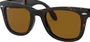 Original lenses Ray-Ban RB4105 Folding Wayfarer, colour B15 · Brown