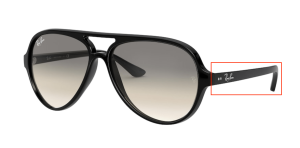 Original Ray-Ban RB4125 Cats arms, colour 601 · Black