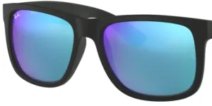 Original lenses Ray-Ban RB4165 Justin, colour 55 · Total blue mirror · plastic