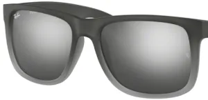 Original lenses Ray-Ban RB4165 Justin, colour 88 · Gray silver mirror · plastic