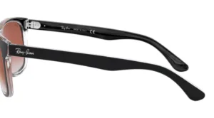 Original Ray-Ban RB4181 arms, colour 6039 · Top black on clear