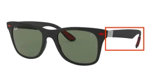 Original Ray-Ban RB4195 M arms, colour F602 · Ferrari black matte