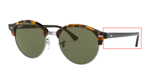 Original Ray-Ban RB4246 Clubround arms, colour 1157 · Mottled black havana