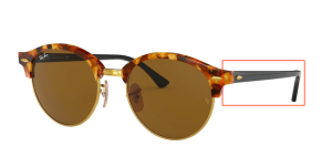 Original Ray-Ban RB4246 Clubround arms, colour 1160 · Mottled brown havana