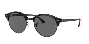 Original Ray-Ban RB4246 Clubround arms, colour 1305 · Wrinkled black on black