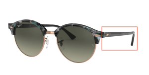Original Ray-Ban RB4246 Clubround arms, colour 1255 · Mottled gray/green