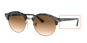 Original Ray-Ban RB4246 Clubround arms, colour 1256 · Mottled brown/blue