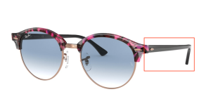 Original Ray-Ban RB4246 Clubround arms, colour 1257 · Mottled gray/violet