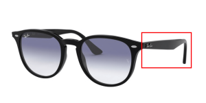 Original Ray-Ban RB4259 arms, colour 601 · Black