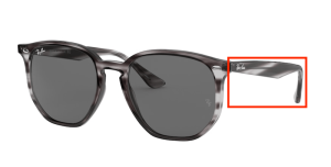 Original Ray-Ban RB4306 arms, colour 6430 · Striped gray havana