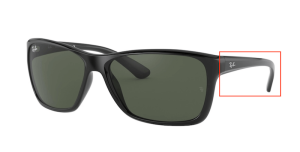 Original Ray-Ban RB4331 arms, colour 601 · Black