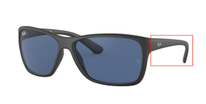 Original Ray-Ban RB4331 arms, colour 601S · Black matte