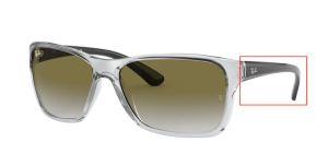 Original Ray-Ban RB4331 arms, colour 6477 · Clear