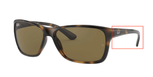 Original Ray-Ban RB4331 arms, colour 710 · Havana light