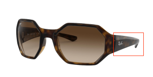 Original Ray-Ban RB4337 arms, colour 710 · Havana light