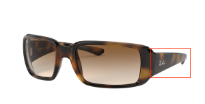 Original Ray-Ban RB4338 arms, colour 710 · Havana light