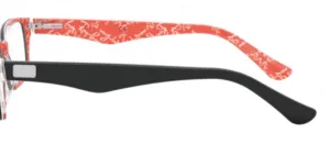 Original Ray-Ban RB5206 arms, colour 2479 · Top black on texture red