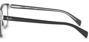 Original Ray-Ban RB5362 arms, colour 2034 · Top black on clear