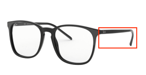 Original Ray-Ban RB5387 arms, colour 2000 · Black shiny