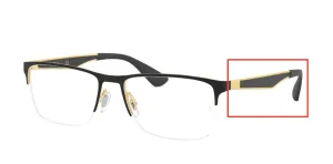 Original Ray-Ban RB6335 Eyeglasses arms, colour 2890 · Gold top on black