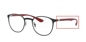 Original Ray-Ban RB6355 arms, colour 2997 · Silver on top black matte