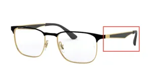 Original Ray-Ban RB6363 arms, colour 2890 · Gold top on black