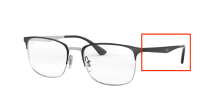 Original Ray-Ban RB6421 arms, colour 2997 · Silver on top black matte