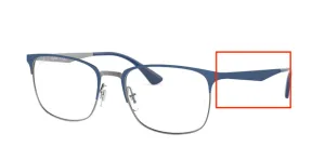 Original Ray-Ban RB6421 arms, colour 3041 · Top blue matte on shiny gunmetal