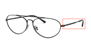 Original Ray-Ban RB6454 arms, colour 2509 · Black shiny