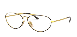 Original Ray-Ban RB6454 arms, colour 2945 · Gold on top havana