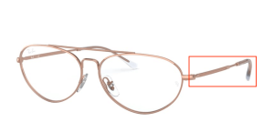 Original Ray-Ban RB6454 arms, colour 3094 · Pink gold