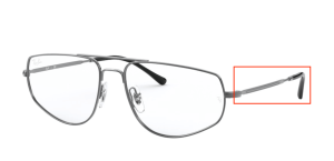 Original Ray-Ban RB6455 arms, colour 2502 · Gunmetal