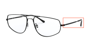 Original Ray-Ban RB6455 arms, colour 2509 · Black shiny