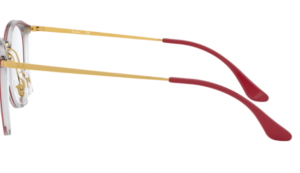 Original Ray-Ban RB7140 arms, colour 5854 · Clear on top amaranth